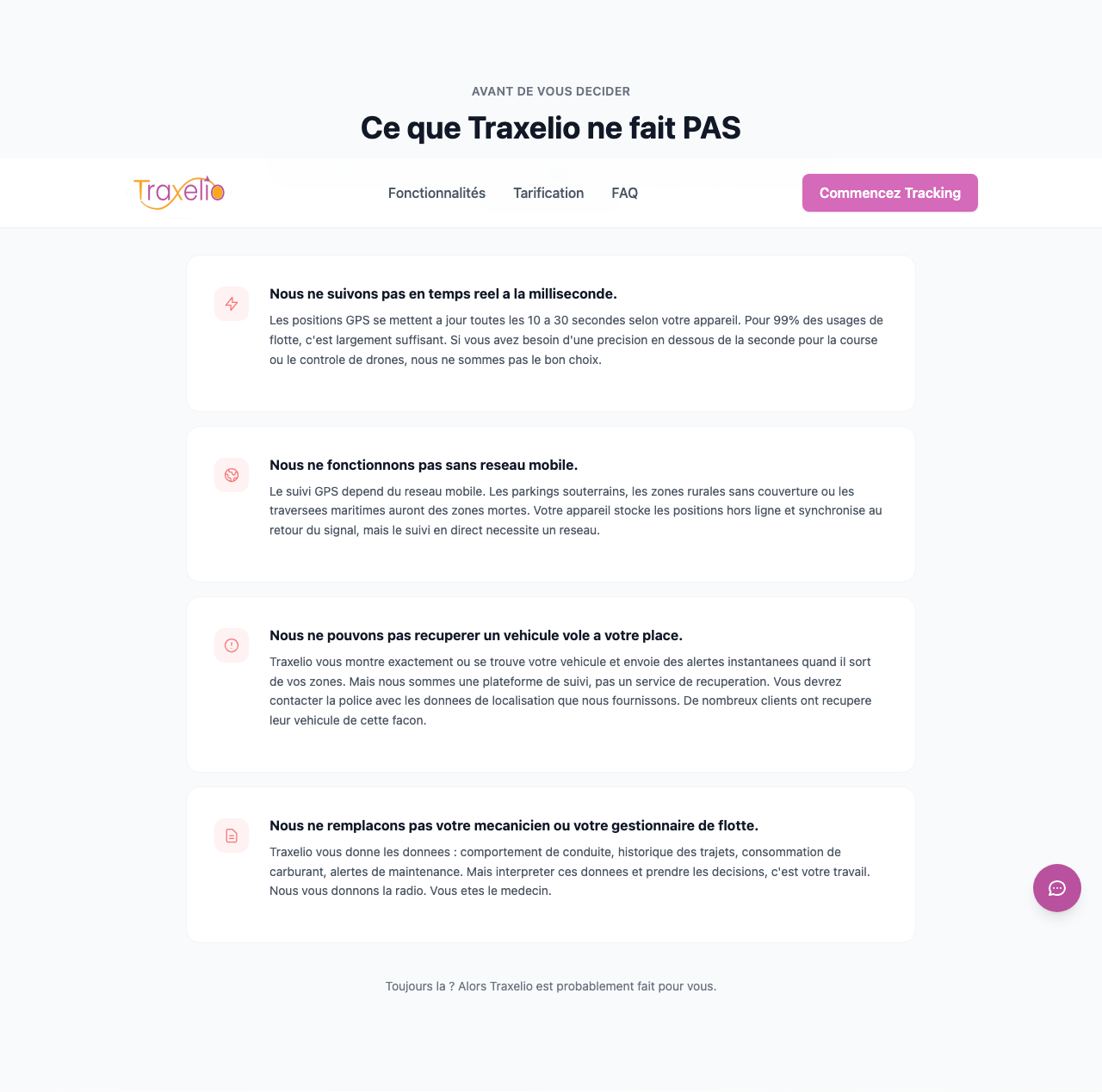 What Traxelio does NOT do
